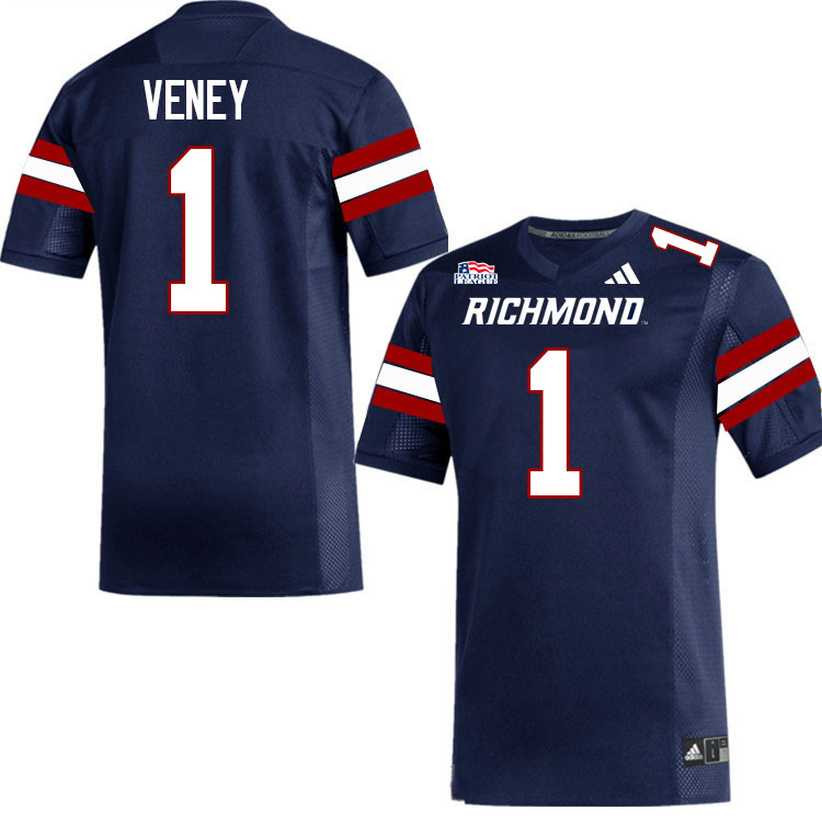 Richmond Spiders #1 Quanye Veney College Football Jerseys,Uniforms-Navy Richmond Spiders #1 Quanye Veney College Football Jerseys,Uniforms-Navy